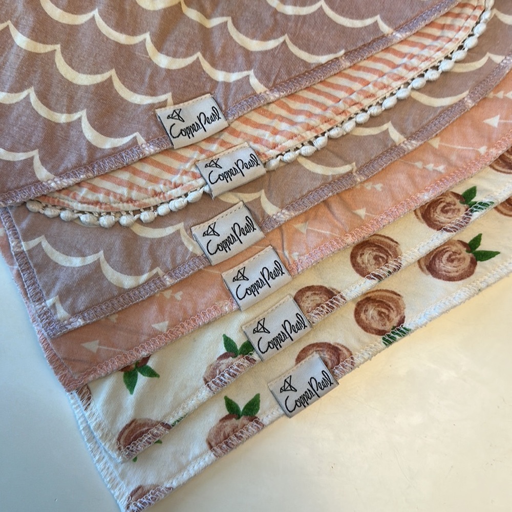 Copper Pearl Bandana Bibs Set